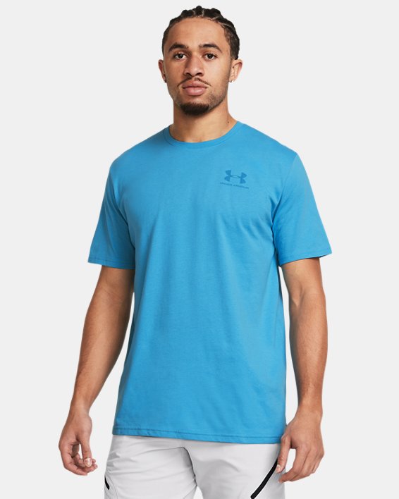T-shirt à manches courtes UA Sportstyle Left Chest pour homme, Blue, pdpMainDesktop image number 0